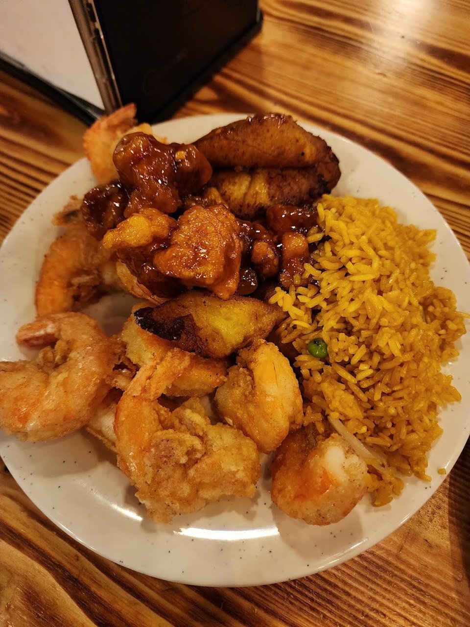 Coconut Shrimp with Vegetable Fried Rice